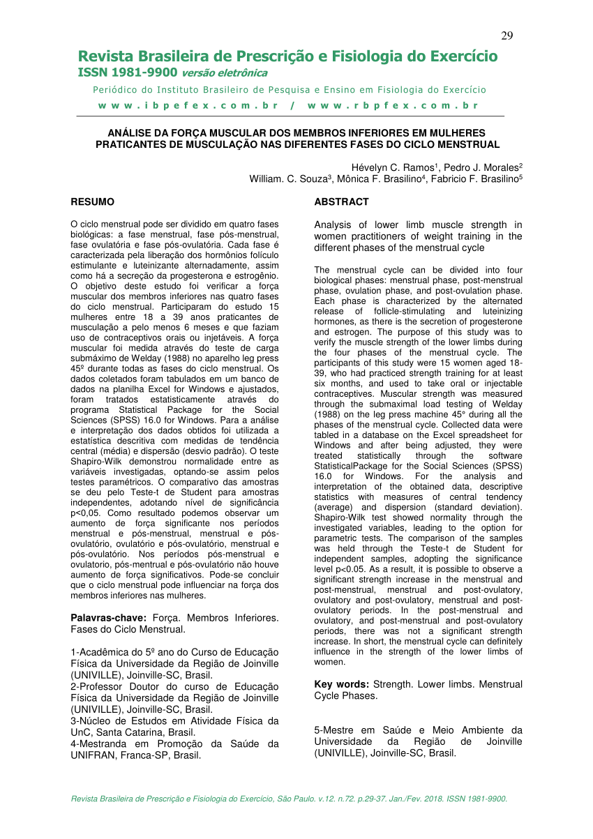 8 semanas de treino de força em homens e mulheres pdf - Fisiologia do  Exercício