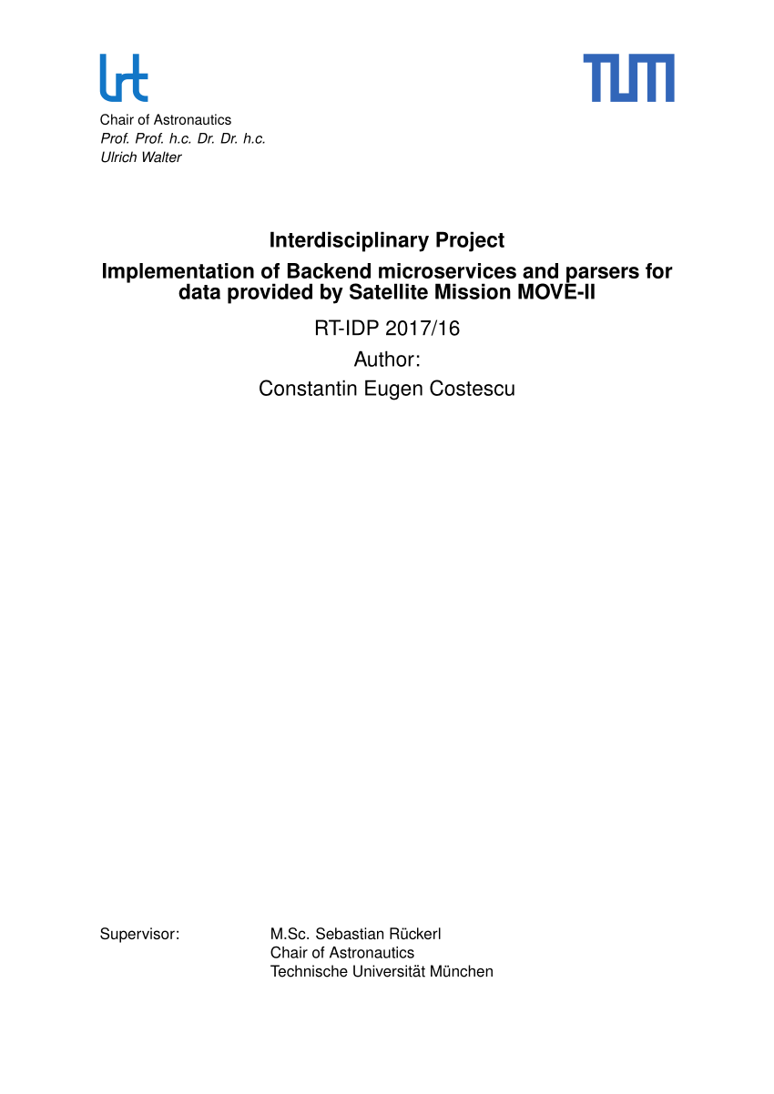 Pdf Interdisciplinary Project Report Implementation Of