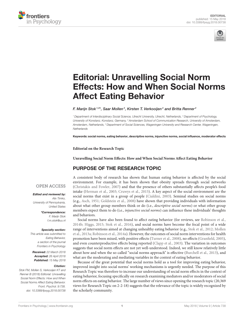 research paper about social norms