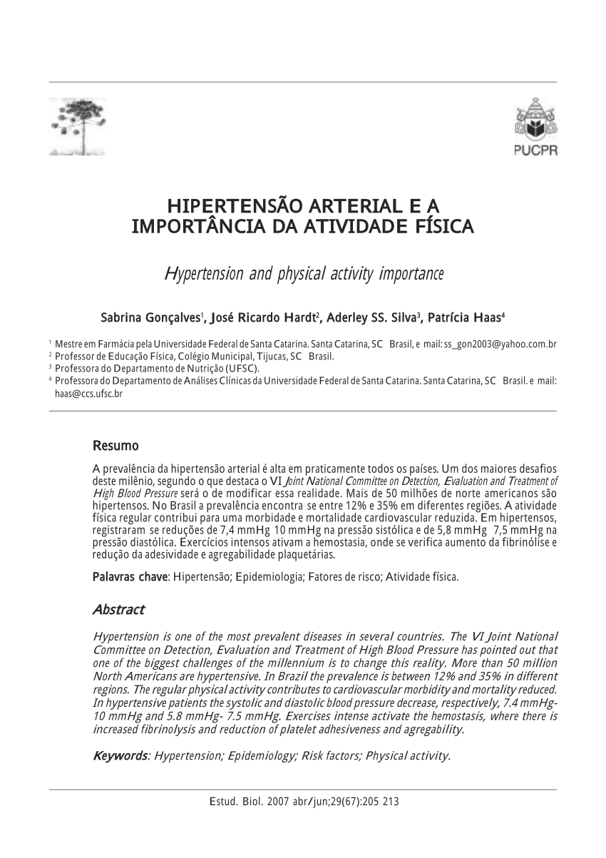 PDF) Atividade areróbica reduz a pressão arterial em hipertensão resistente.