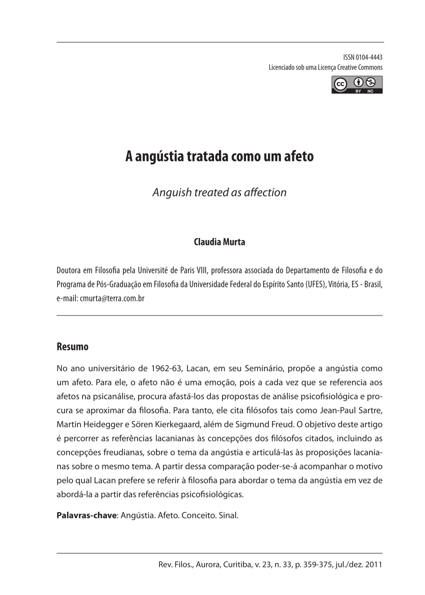 Clínica Da Angústia 1, PDF, Jacques Lacan