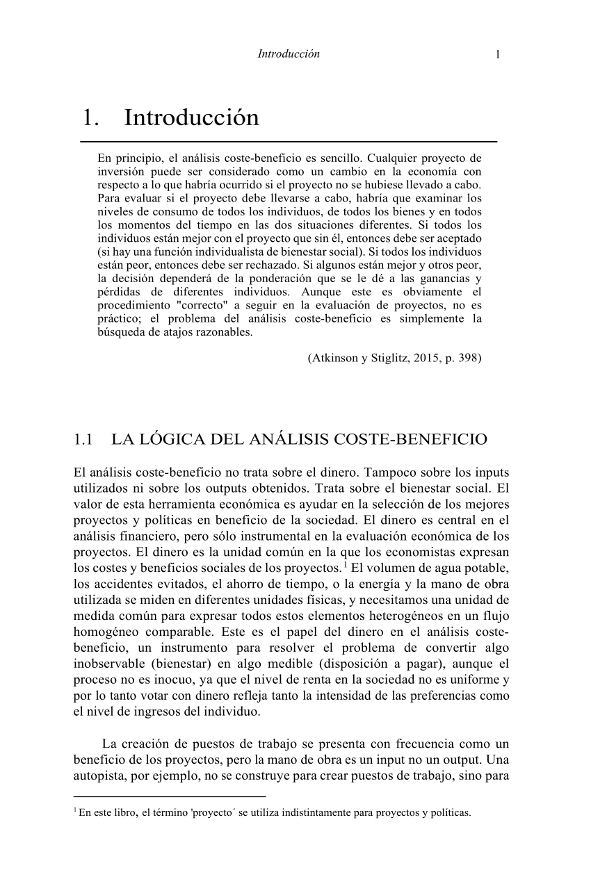 Pdf Analisis Coste Beneficio Evaluacion De Politicas Publicas Y Proyectos De Inversion 21