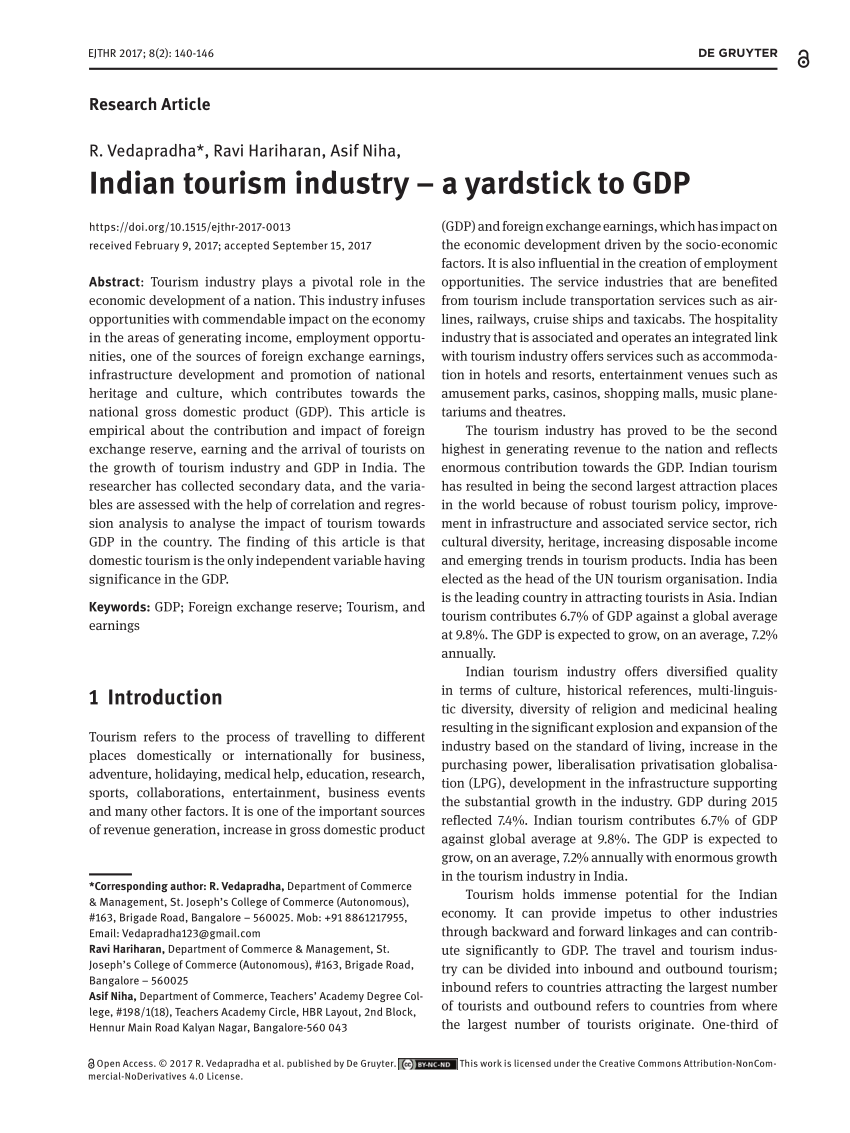 research paper on tourism in india