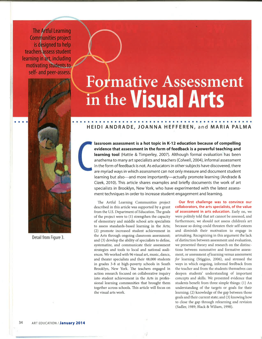 formative assessment in art education