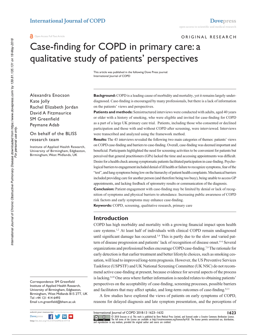 example of copd case study