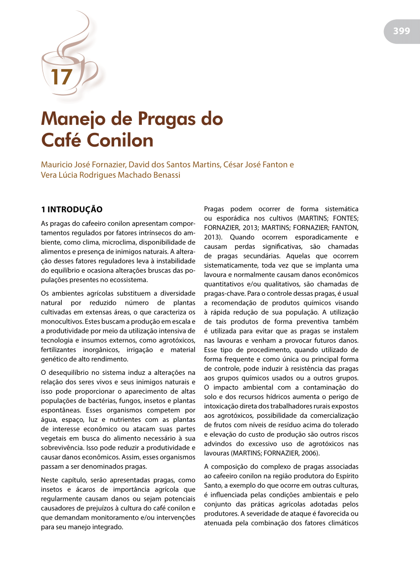 PDF) DESENVOLVIMENTO INICIAL DO CAFÉ CONILLON (COFFEA CANEPHORA
