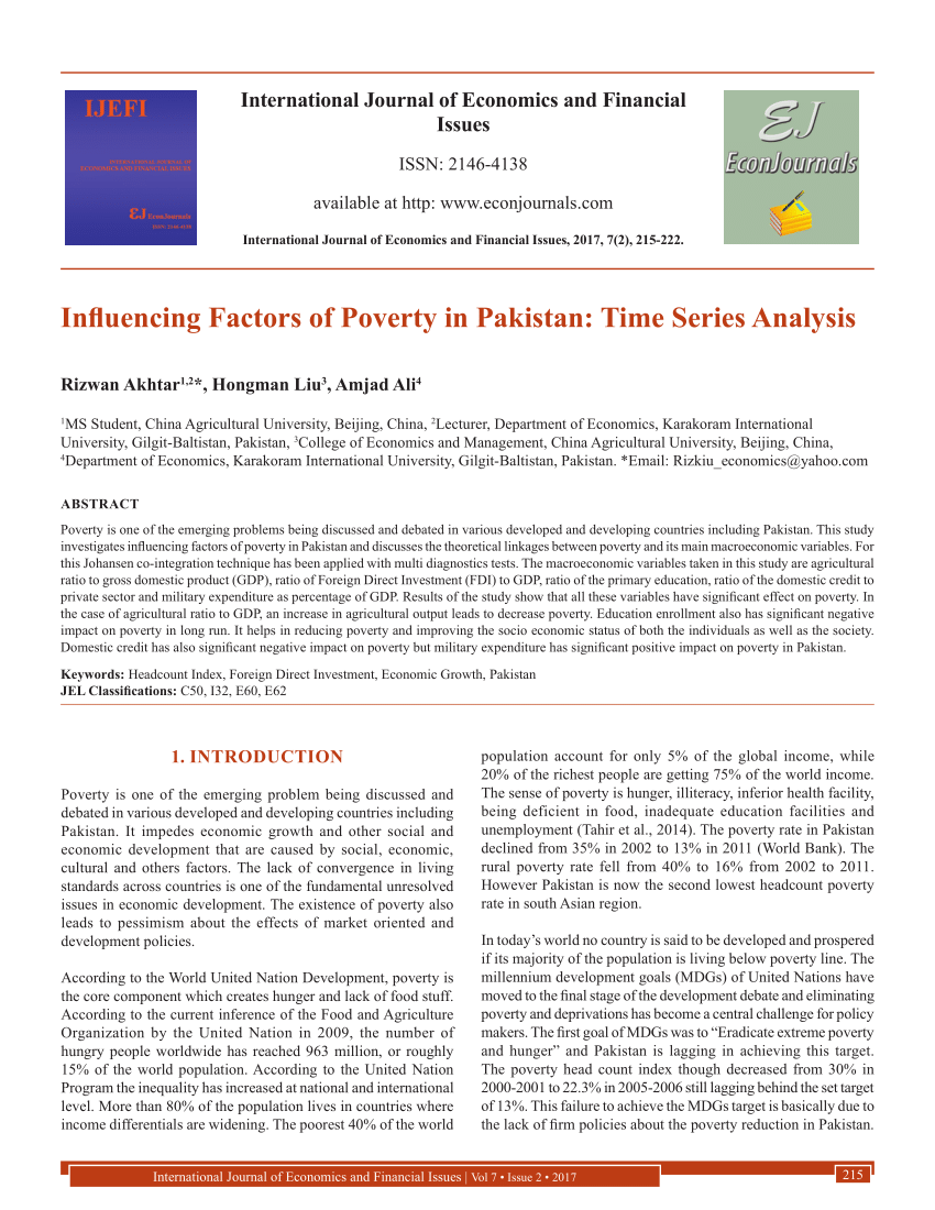 research papers on poverty in pakistan