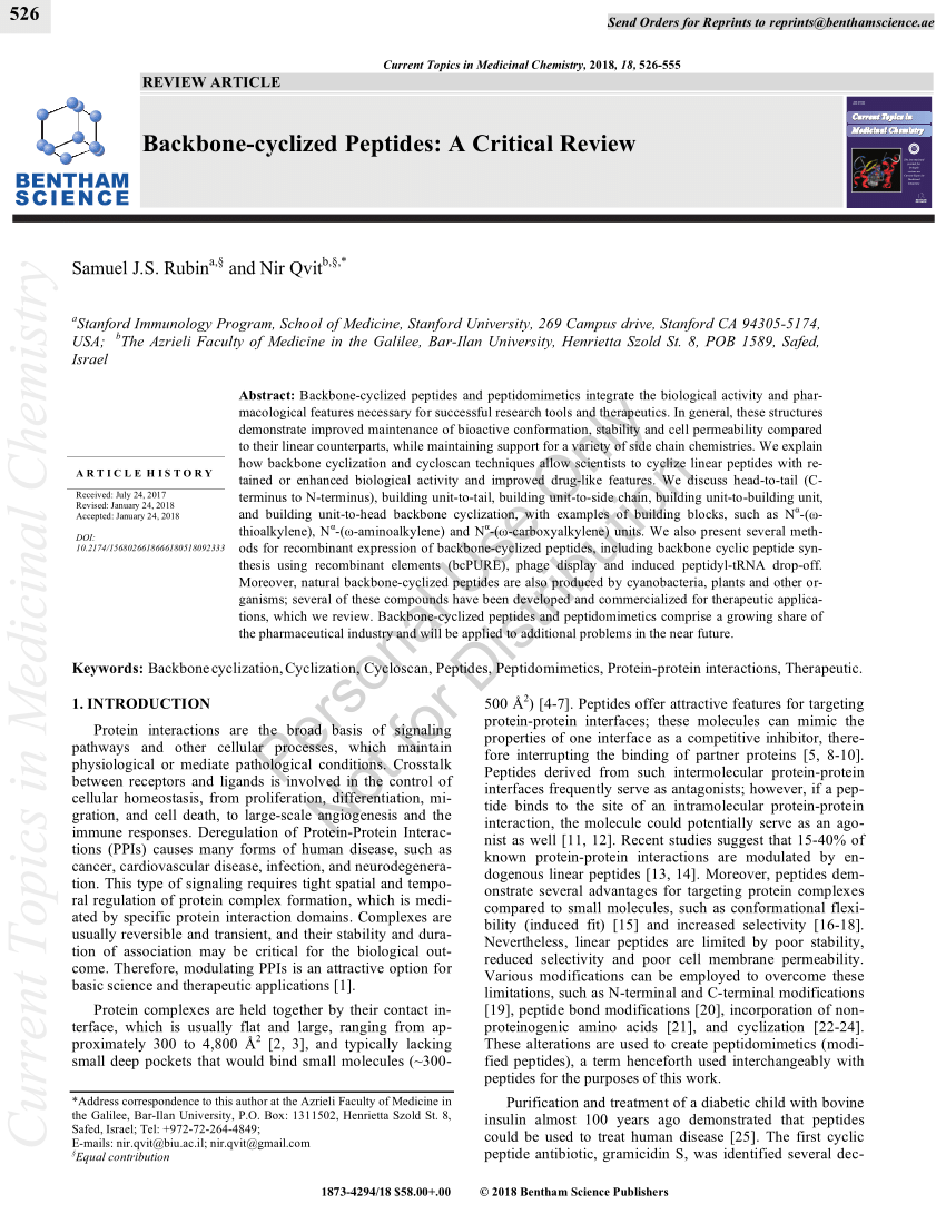 PDF) Peptides: A Review