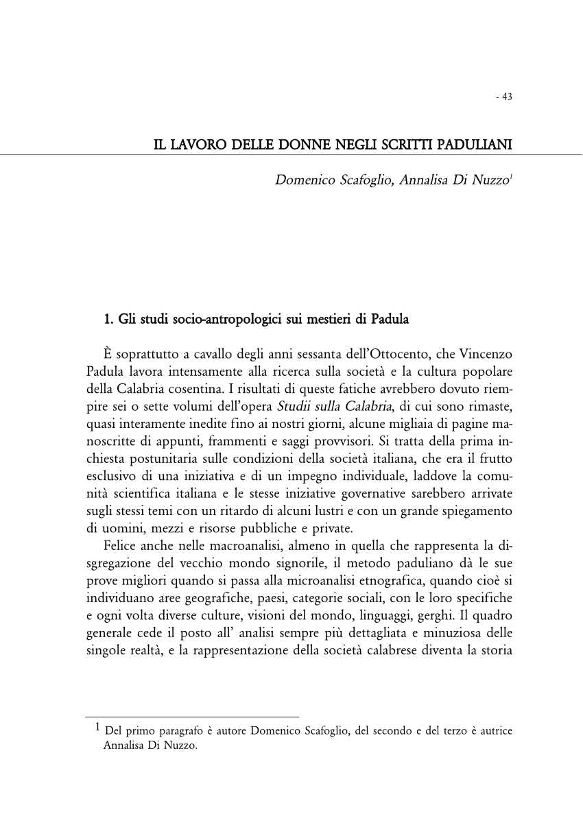 PDF) Il Lavoro delle donne negli scritti paduliani