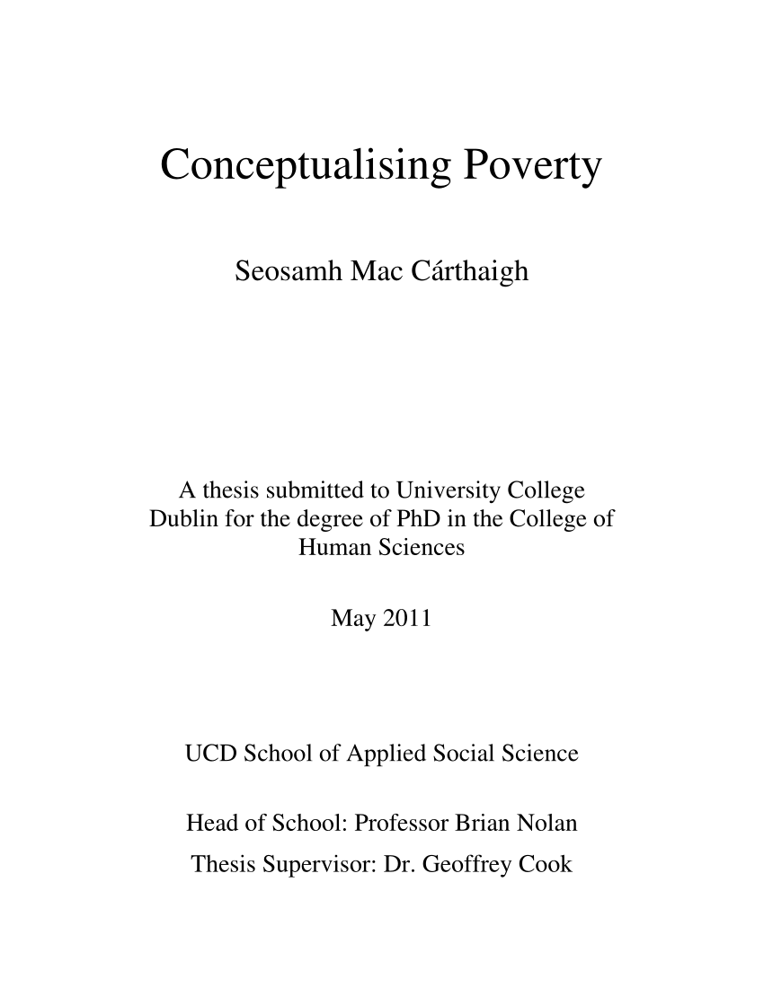 best thesis title about poverty