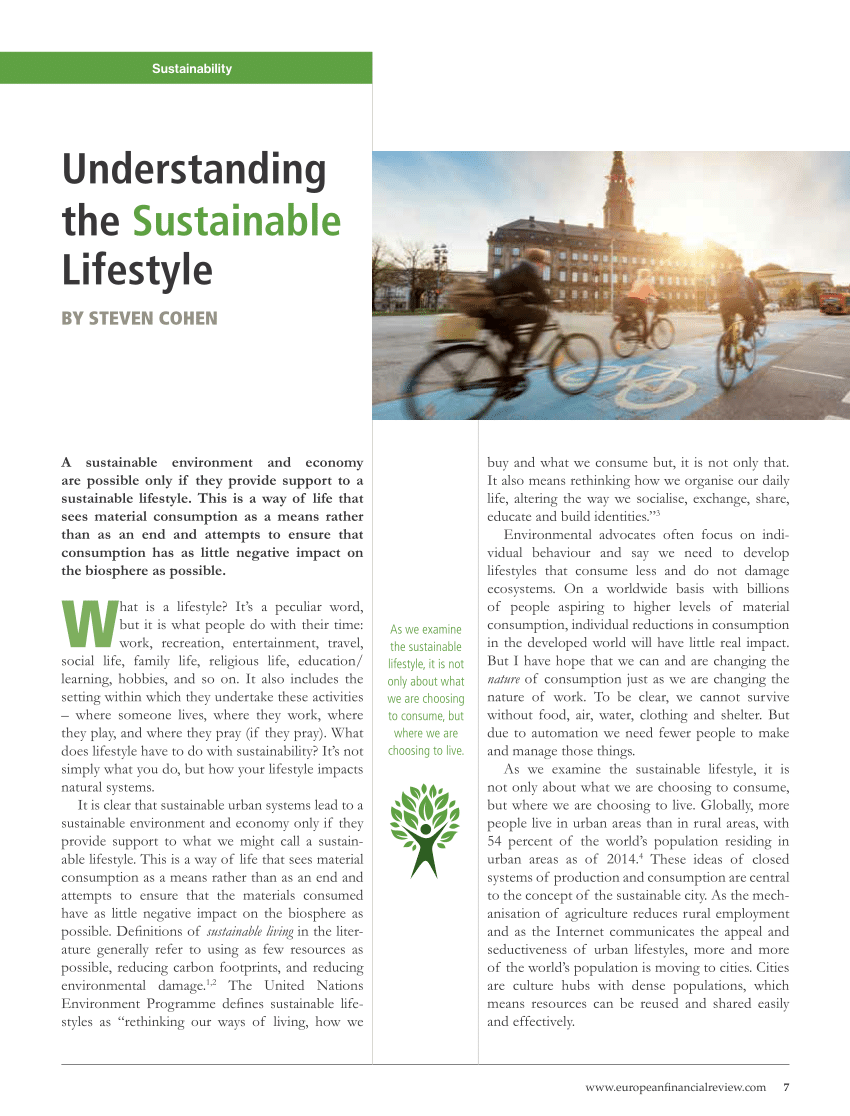 essay about sustainable lifestyle