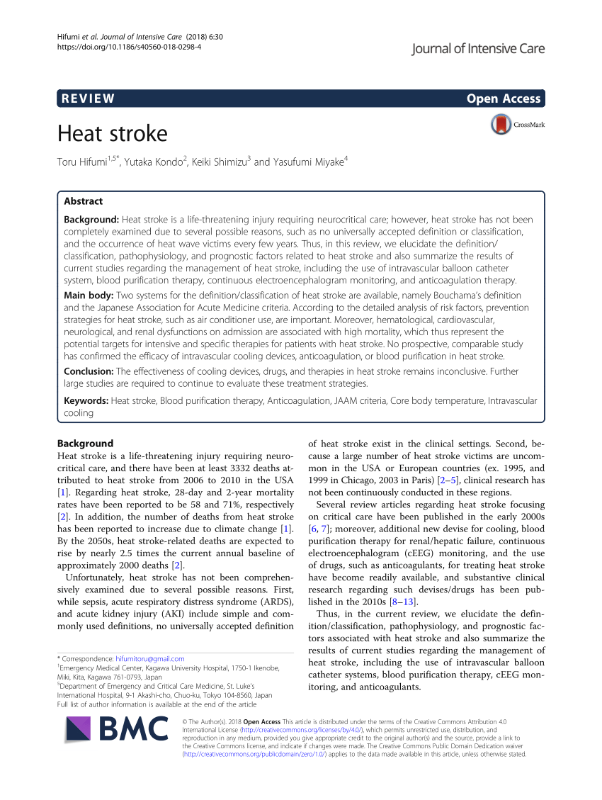 heat stroke research paper