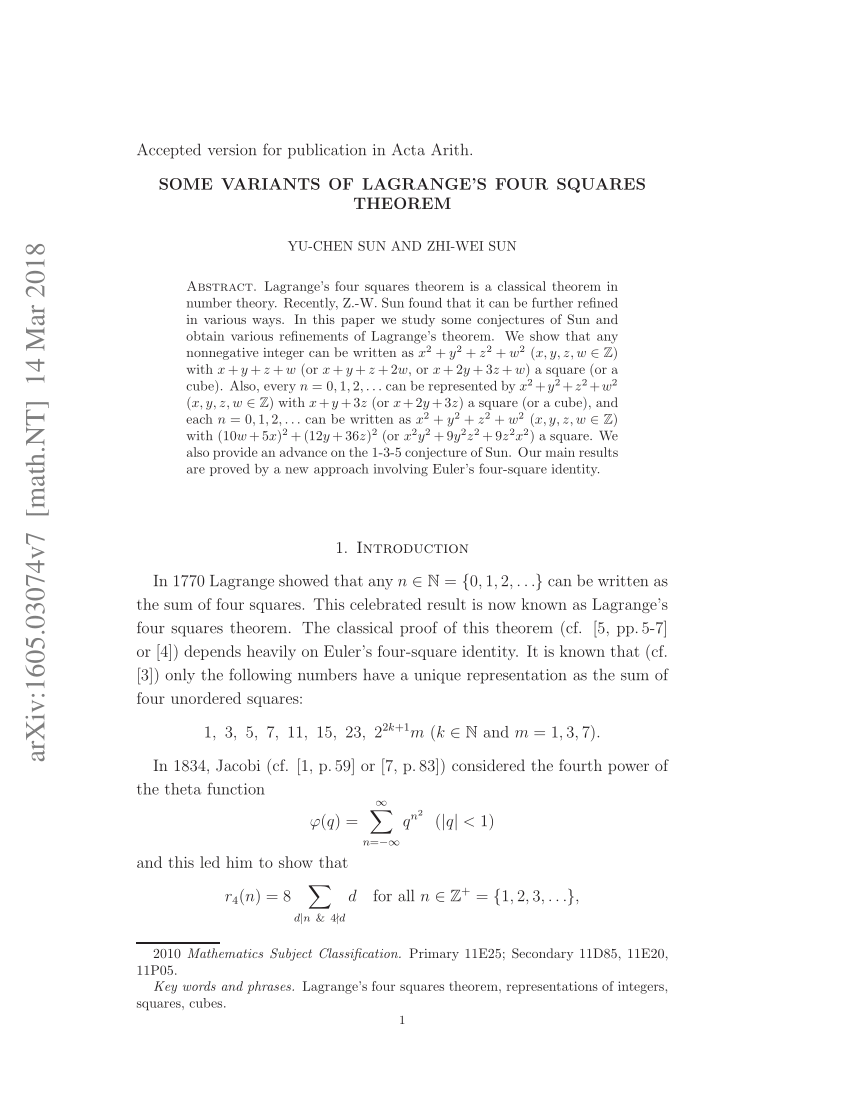 Discrete quantum computation and Lagrange's four-square theorem