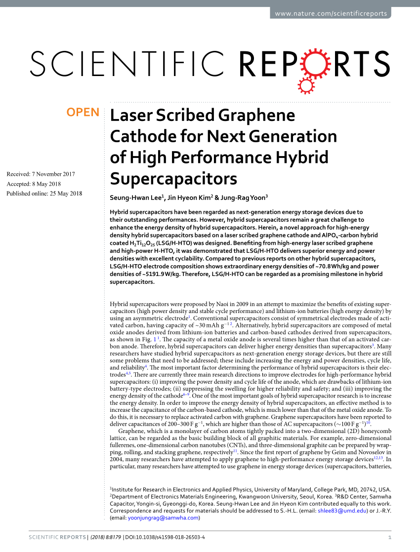 PDF) Laser Scribed Graphene Cathode for Next Generation of High