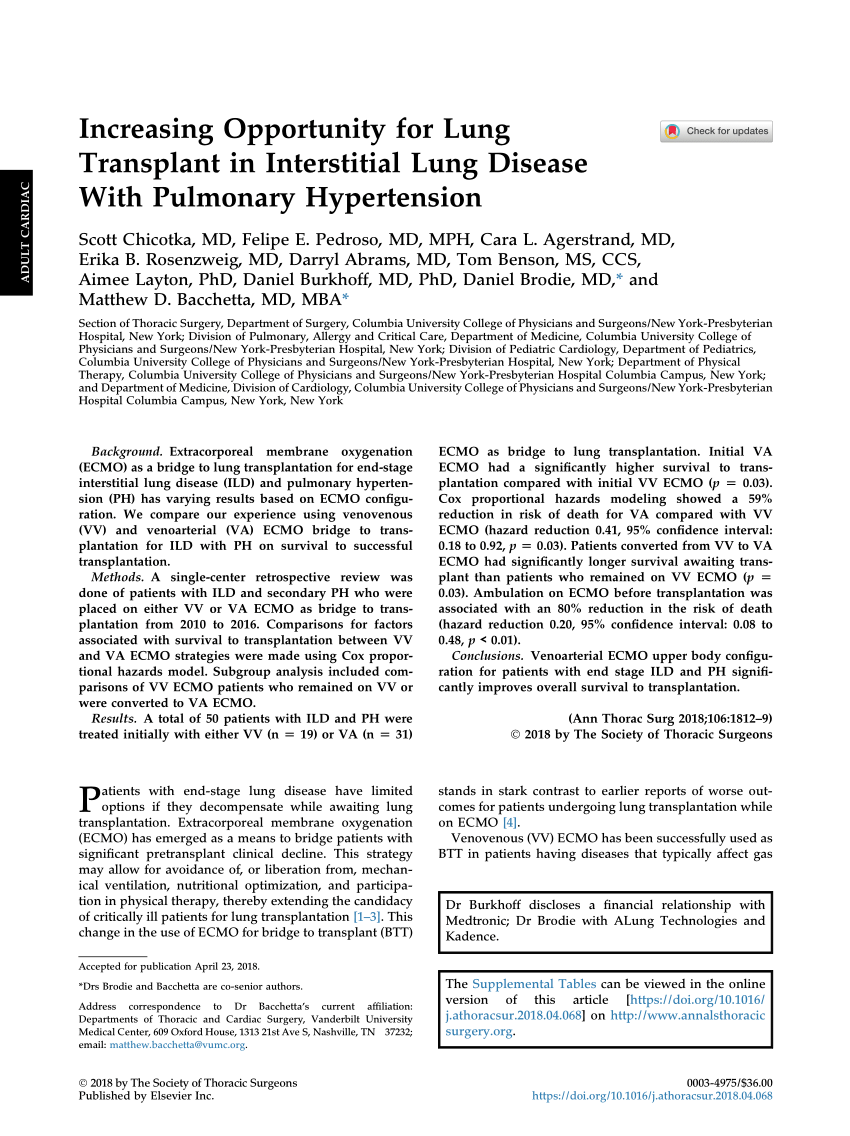 PDF Increasing Opportunity for Lung Transplant in Interstitial