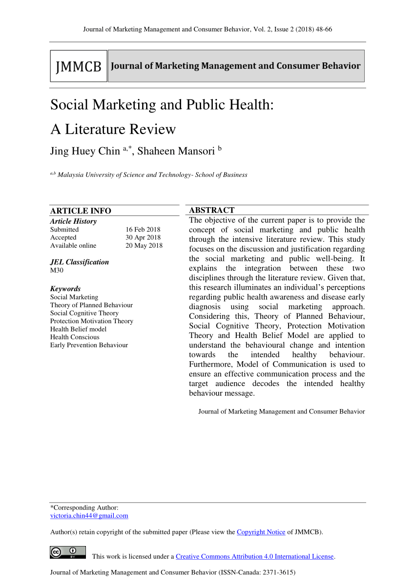 a literature review public health