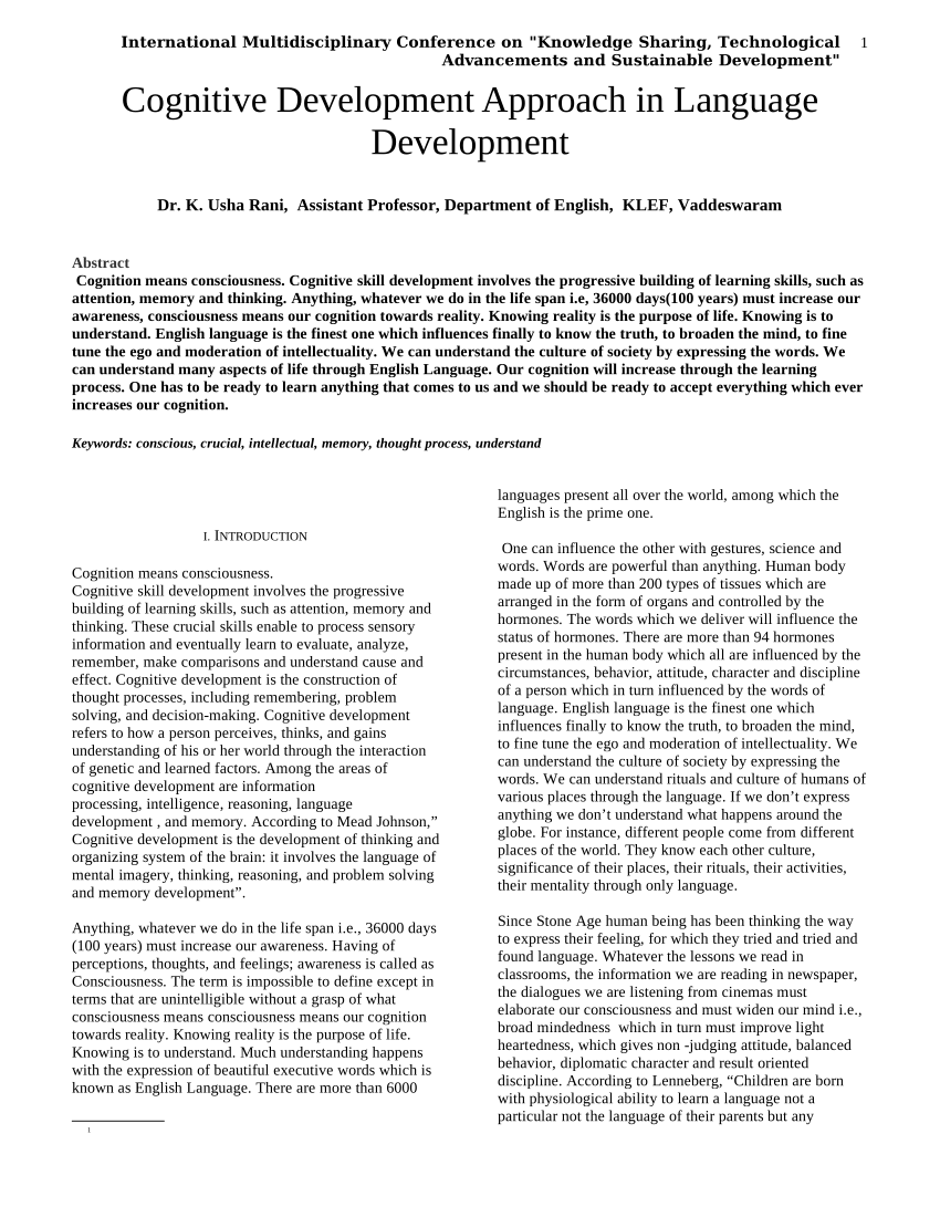 research paper on cognitive technology