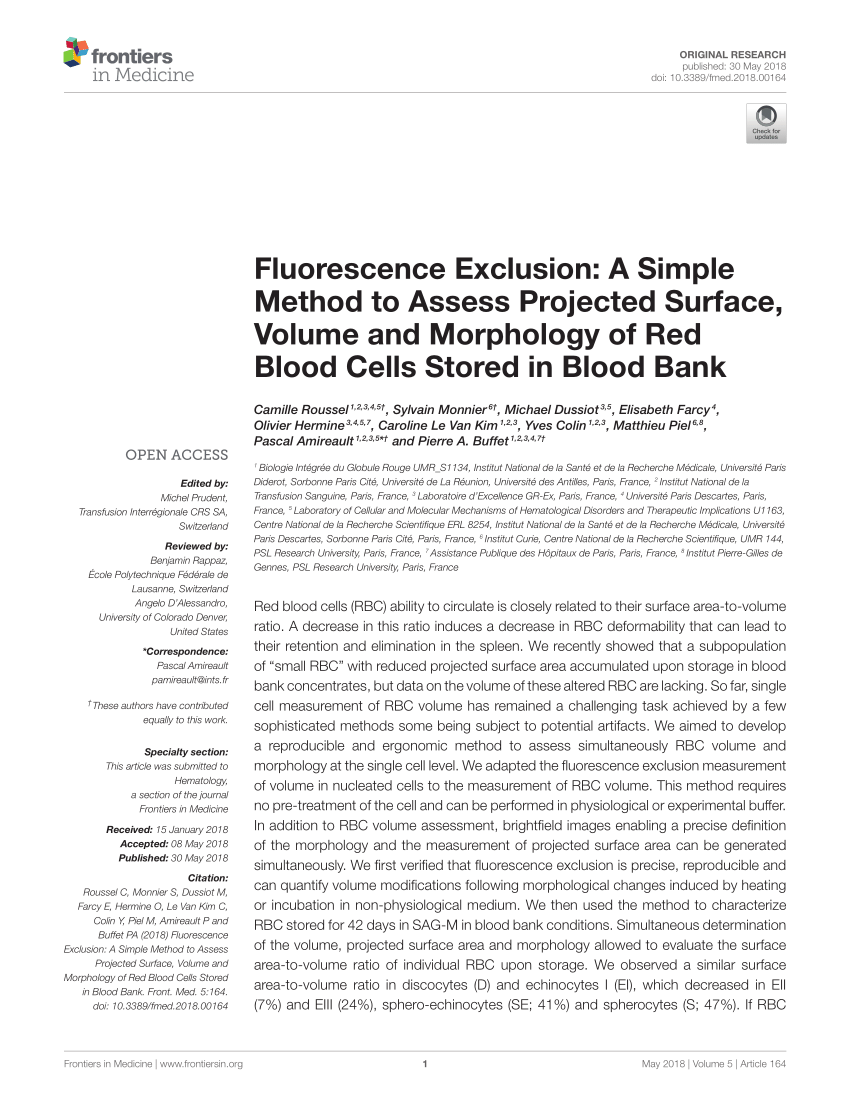 PDF) Fluorescence Exclusion: A Simple Method to Assess Projected