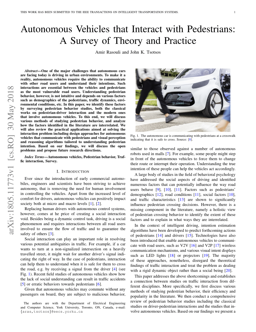 research papers on autonomous vehicles