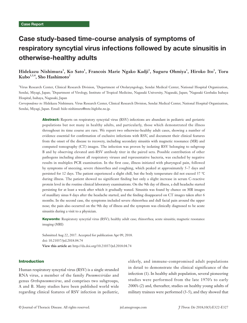 respiratory syncytial virus case study