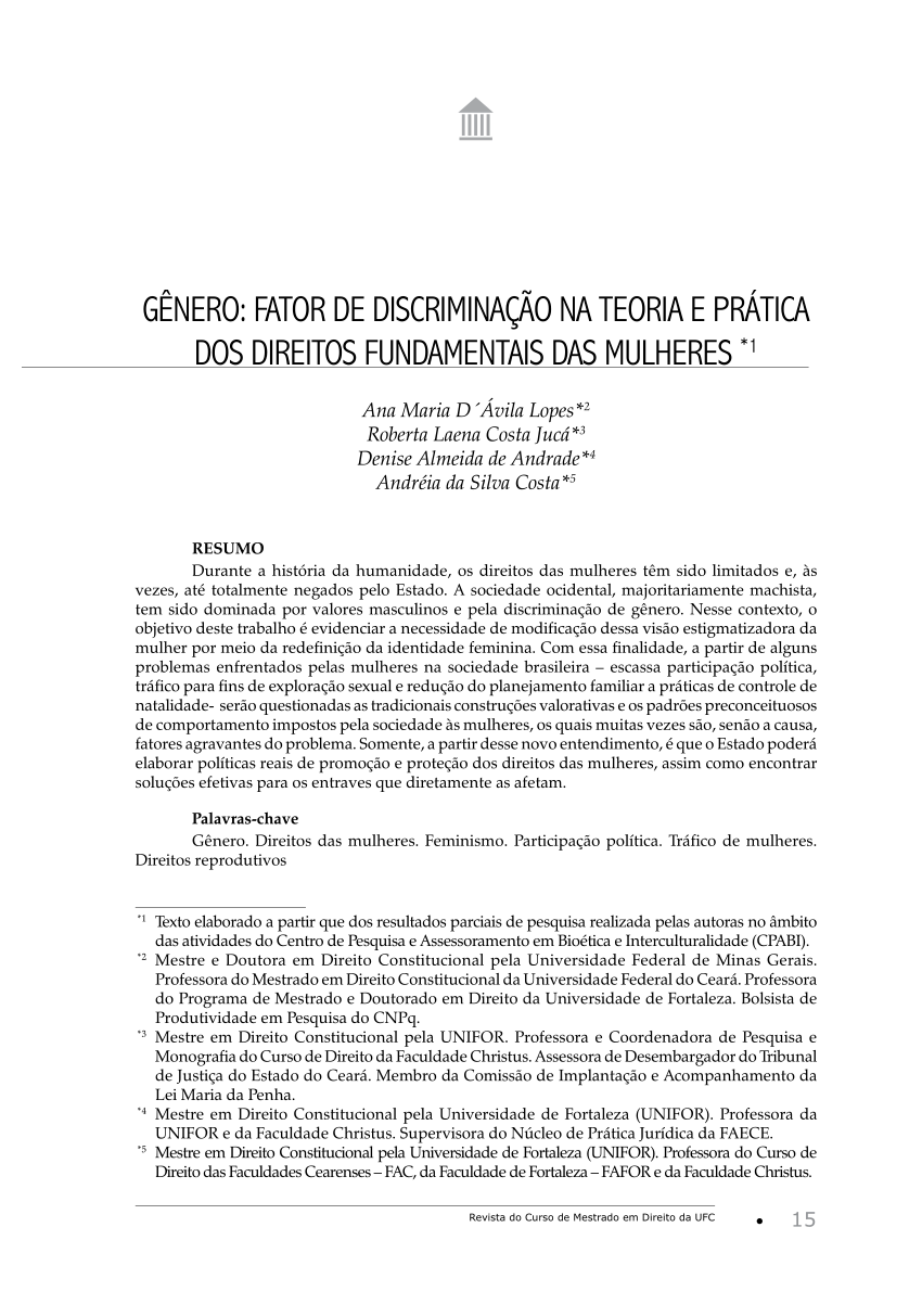 O Significado da maternidade na construção do feminino: uma crítica  bioética à desigualdade de gênero