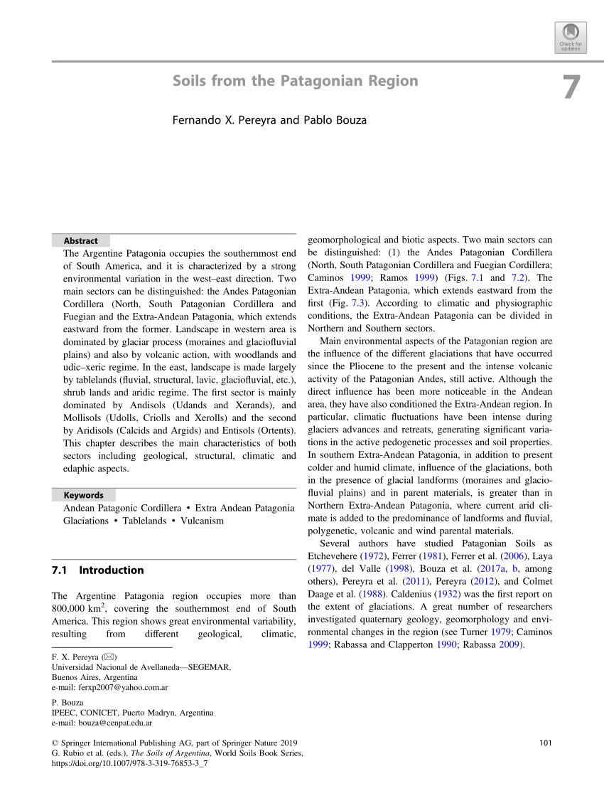 Pdf Soils From The Patagonian Region