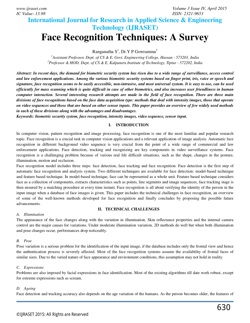 ieee research paper on face recognition