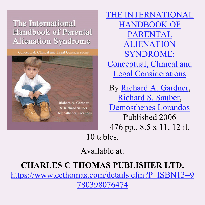 Parental Alienation The Handbook for Mental Health and Legal Professionals 