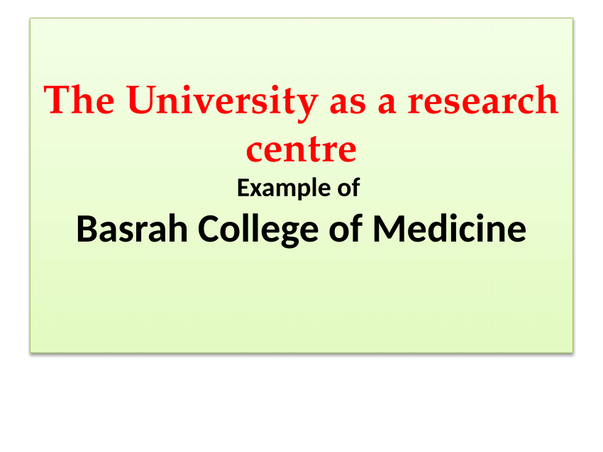 (PDF) Basrah College of Medicine