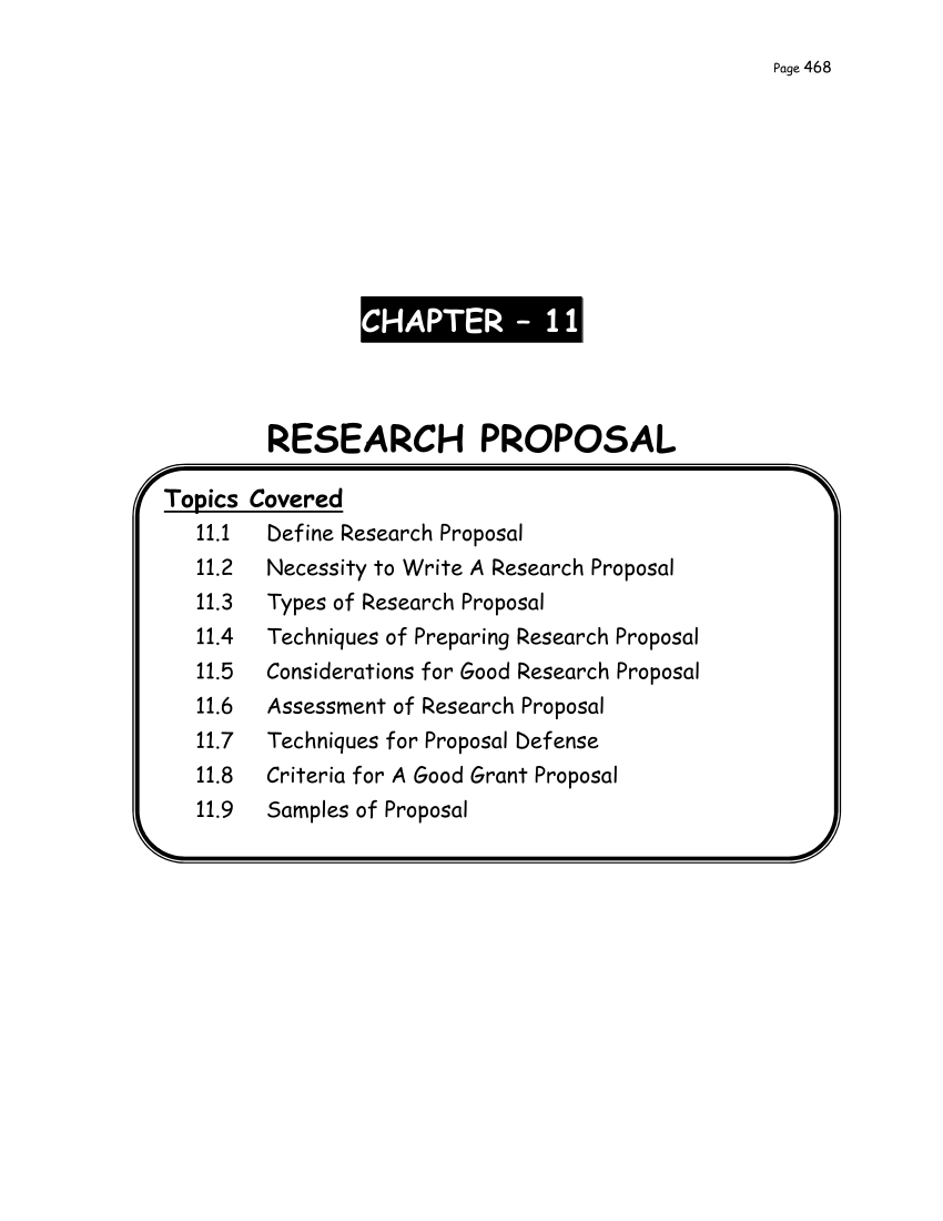 types of research proposal
