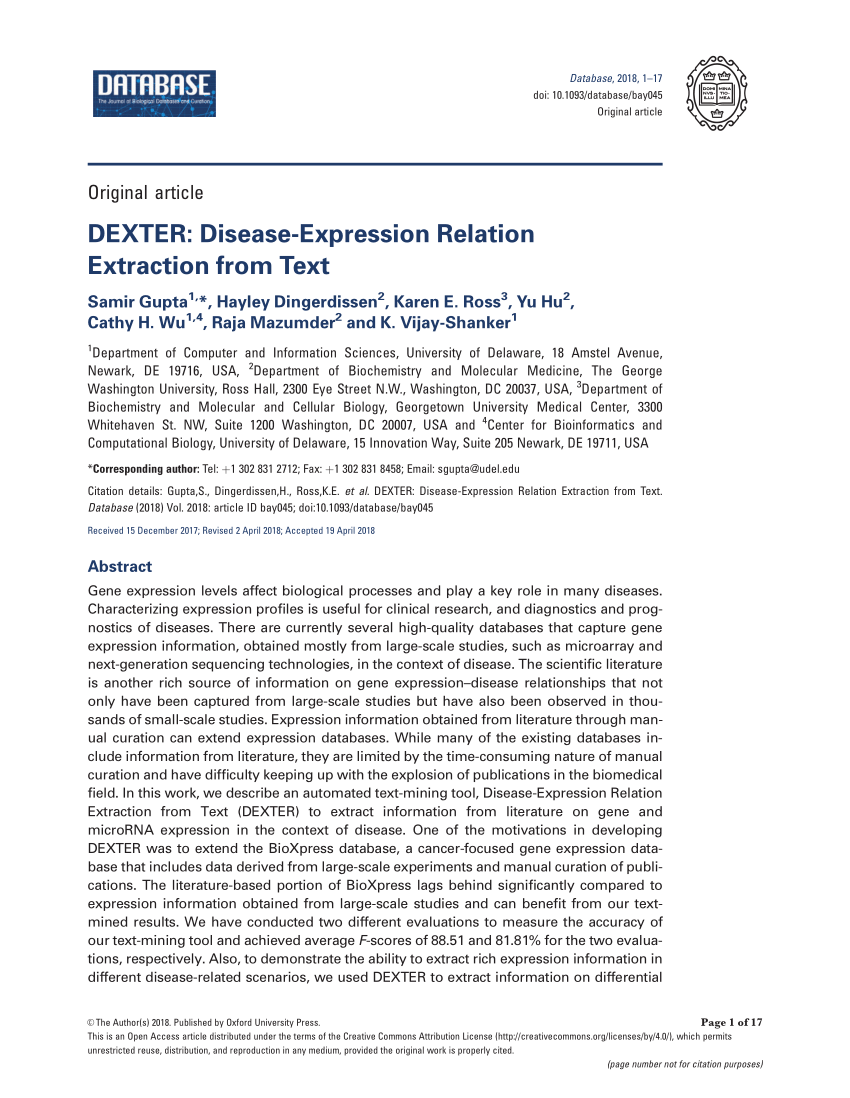 Pdf Dexter Disease Expression Relation Extraction From Text