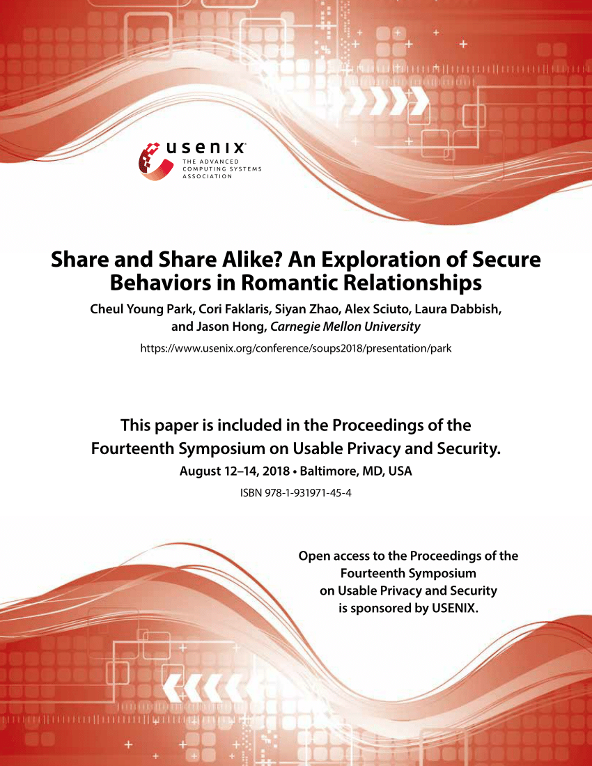 Pdf Share And Share Alike An Exploration Of Secure Behaviors In Romantic Relationships - abusing security tools at hilton hotels v4 i roblox exploiting 40