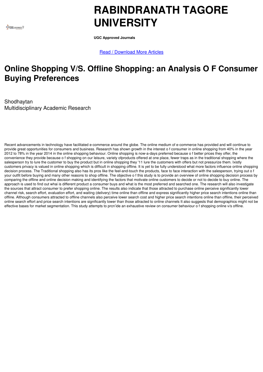 essay on online shopping vs offline shopping