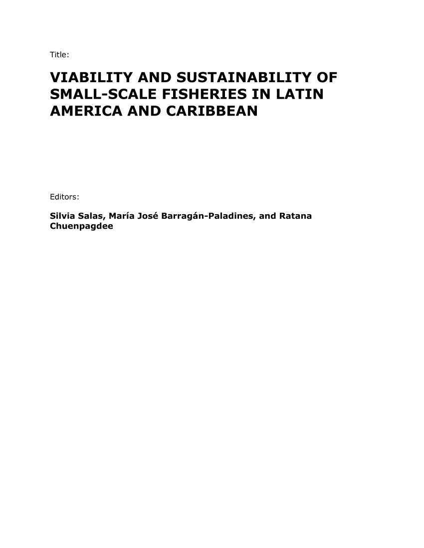 Pdf Seafood Supply Chain Structure Of The Fishing Industry Of Yucatan Mexico