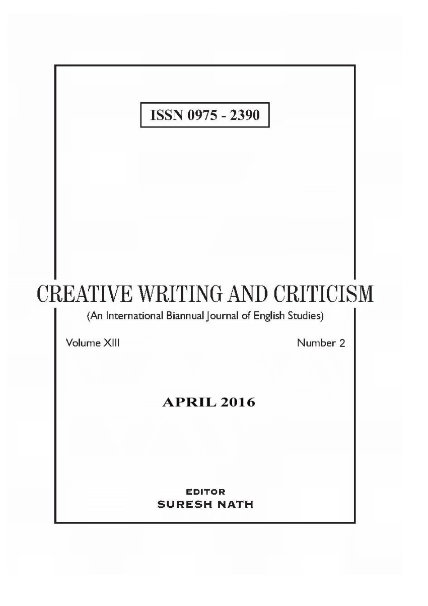 creative writing and criticism journal