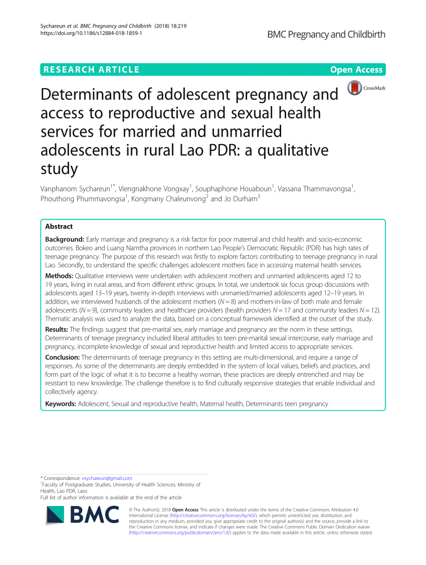 research paper on adolescent pregnancy