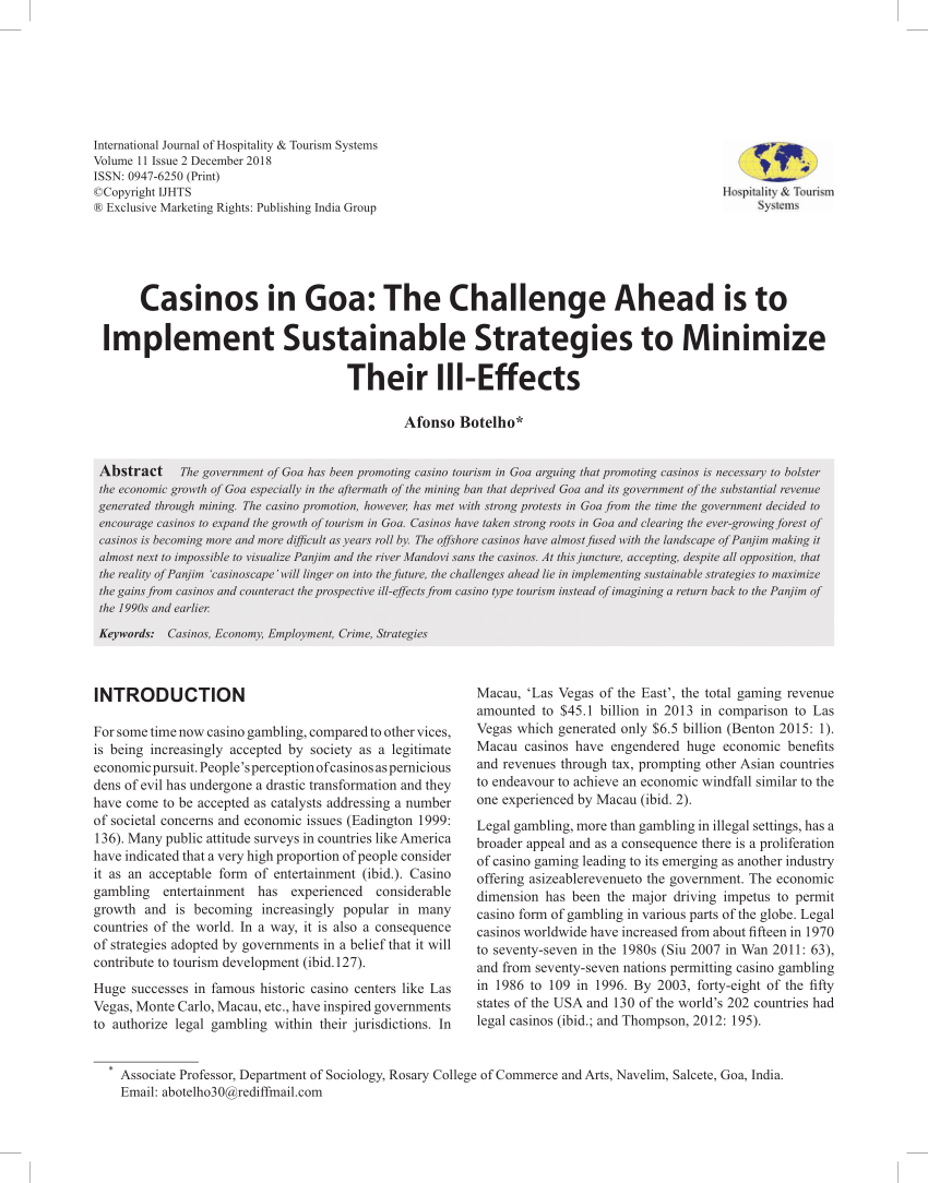 Casino In Goa Rates