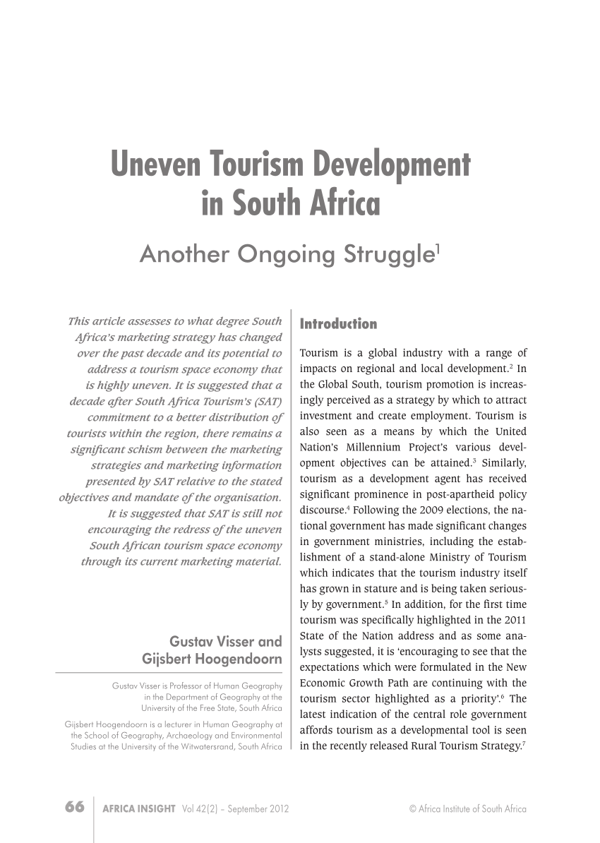 tourism and uneven development