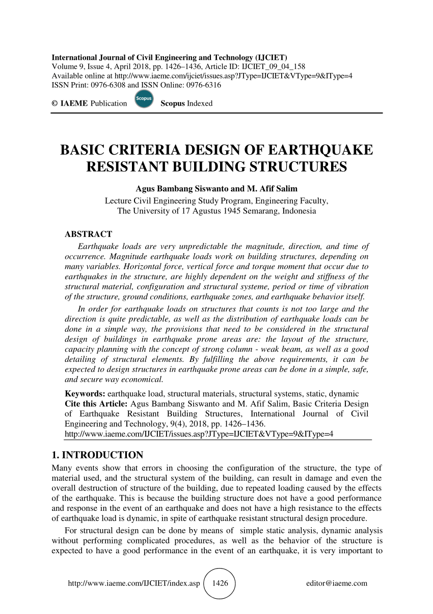 download research paper on earthquake resistant structures