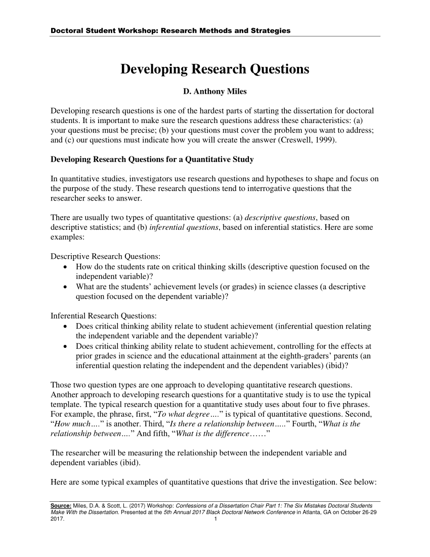 2.4 Developing a Research Question – An Introduction to Research