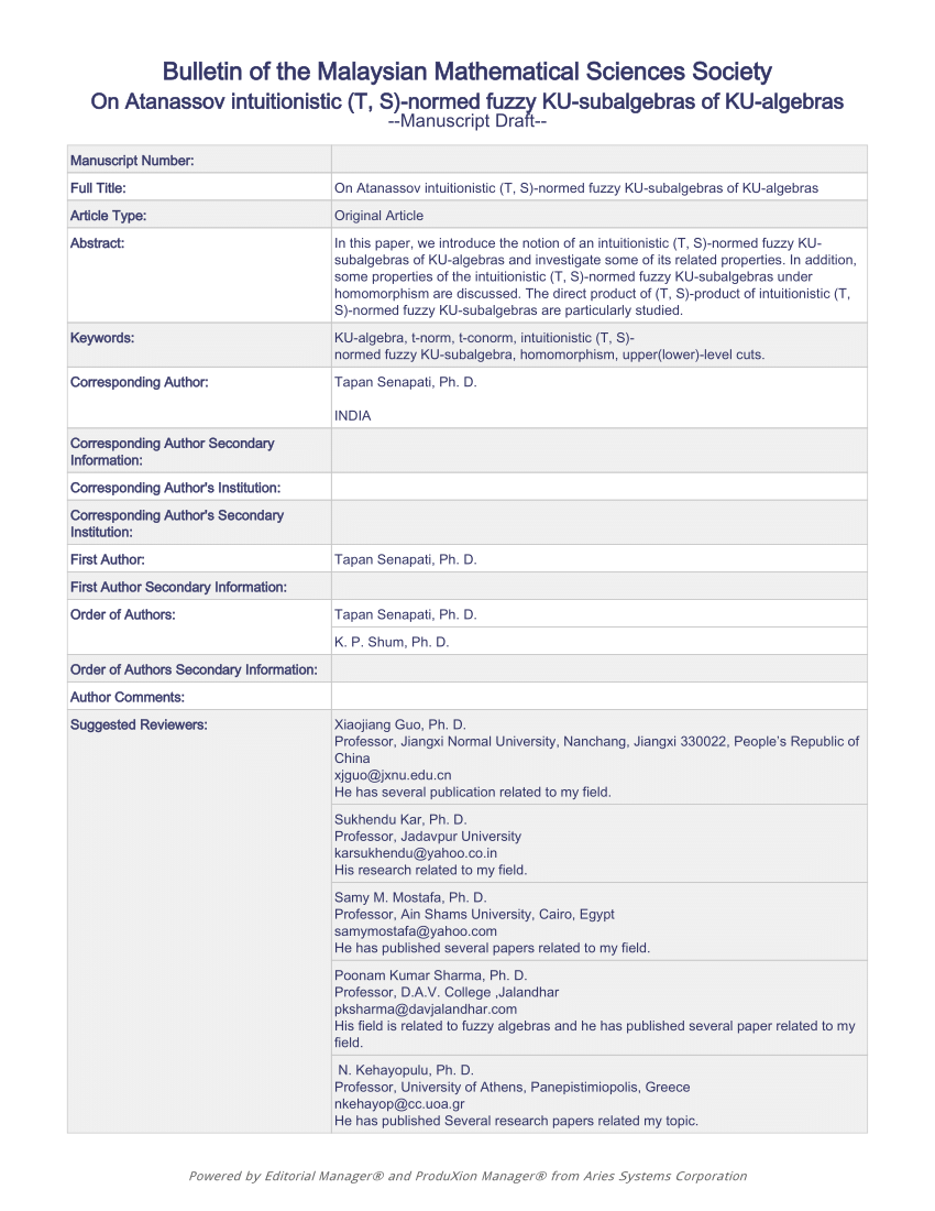 (PDF) Bulletin of the Malaysian Mathematical Sciences Society