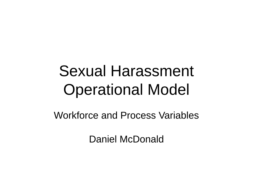 Pdf An Operational Model Of A Comprehensive Military Sexual Harassment Prevention Strategy