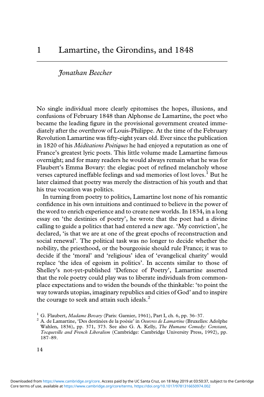 PDF) Lamartine, the Girondins, and 1848