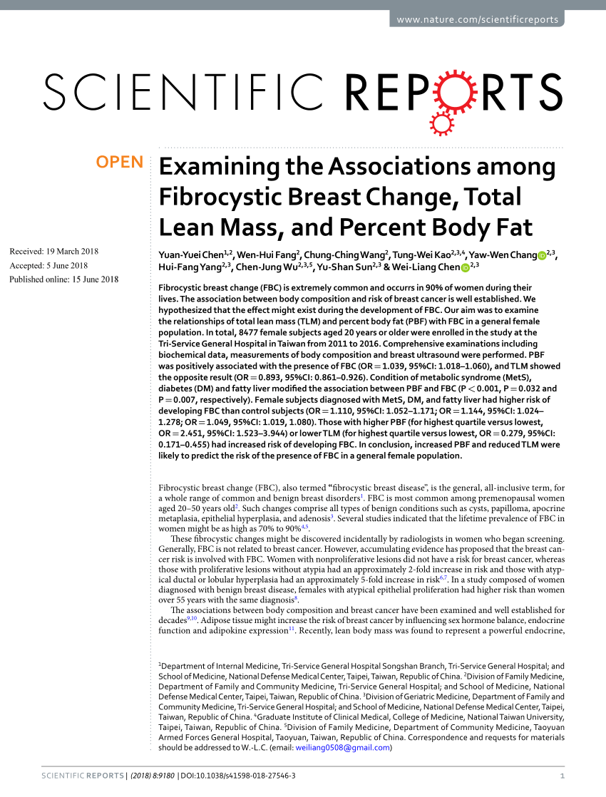fibrocystic breast changes upper