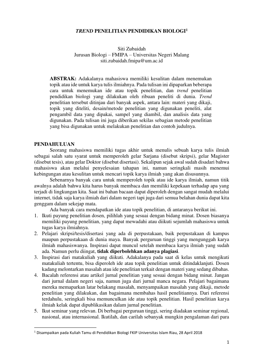 Contoh Proposal Skripsi Pendidikan Biologi Pdf