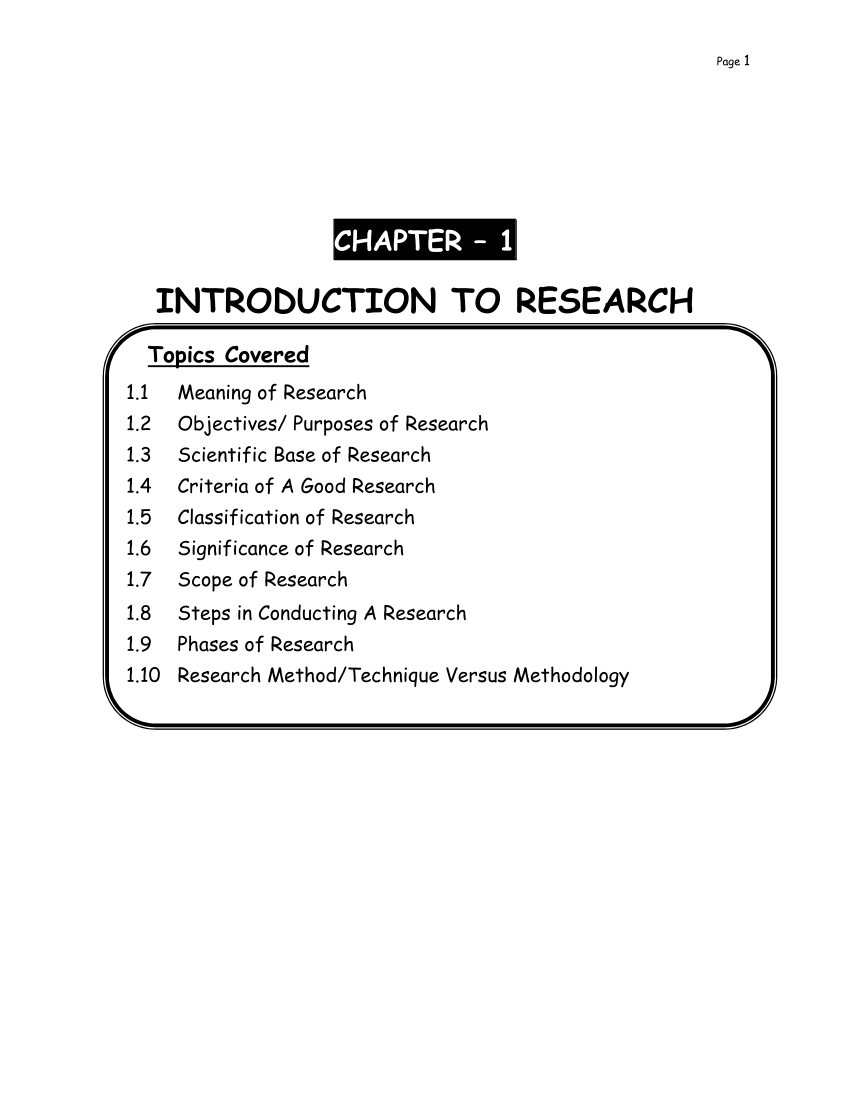 an introduction meaning of research