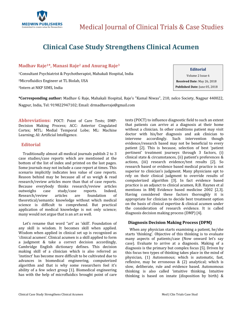 case study in clinical trials