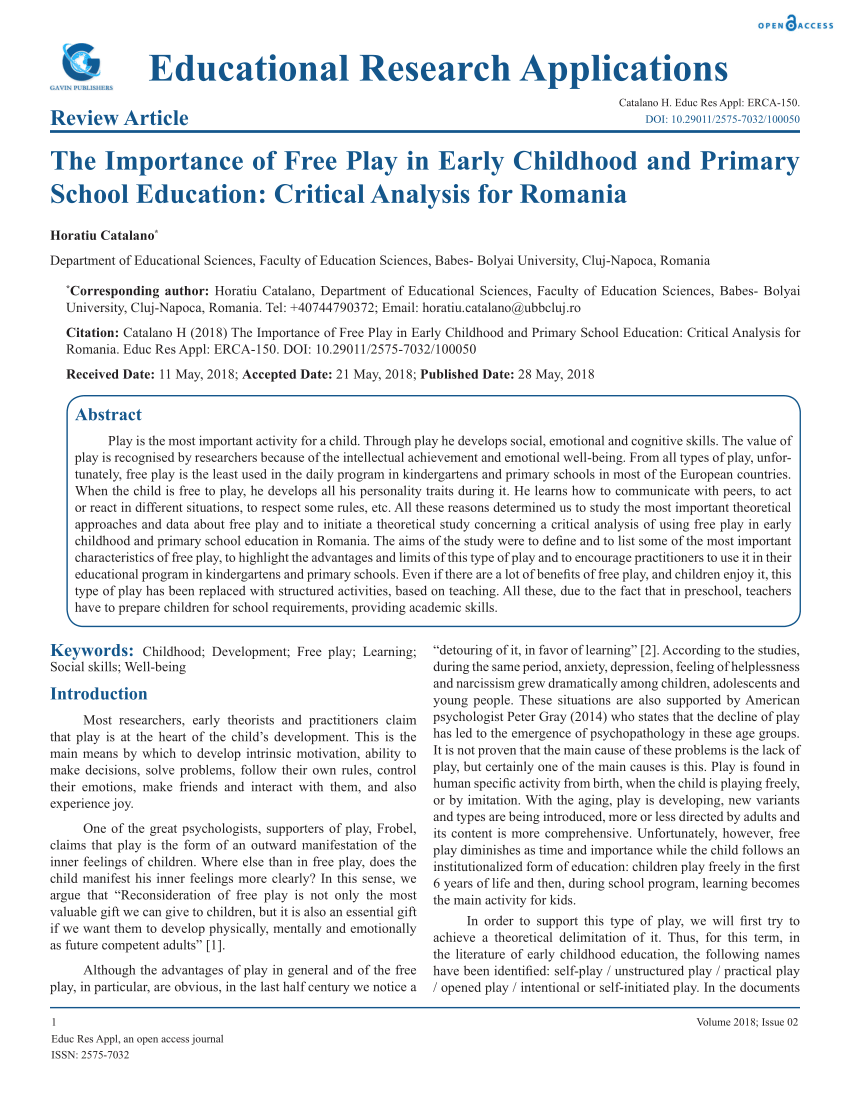 Why Is Free Play Important In The Early Years?