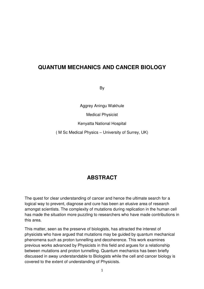 quantum biology research papers