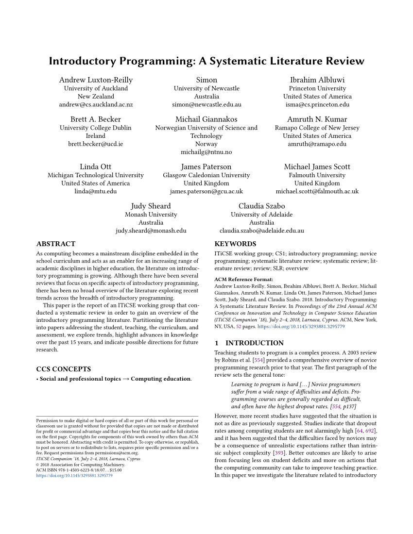 computer programming research paper